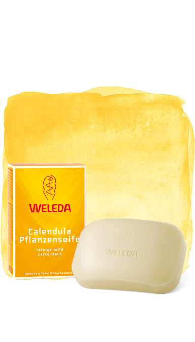 Растительное детское мыло с календулой и лекарственными травами