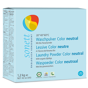 Органический стиральный порошок для Цветных тканей Нейтральный при 20° – 60° C с Органической Квиллайей