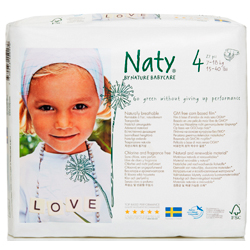 Подгузники размер 4, 7-18 кг. Naty, 27 шт