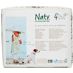 Подгузники размер 4+, 9-20 кг. Naty, 25 шт