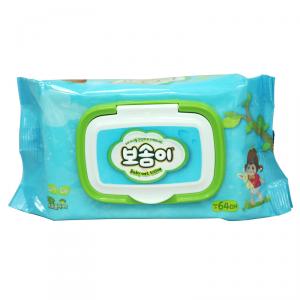 Cалфетки влажные антибактериальные «Anti-bakteria» с крышкой  50 шт Bosomi, Корея