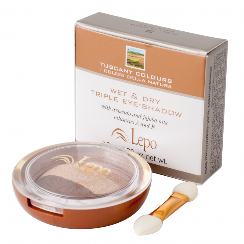 Lepo Тени Трехцветные для век, цвет №3 тосканские земли, Италия