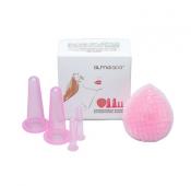 Силиконовые баночки для косметического массажа (фуксия) 5 шт